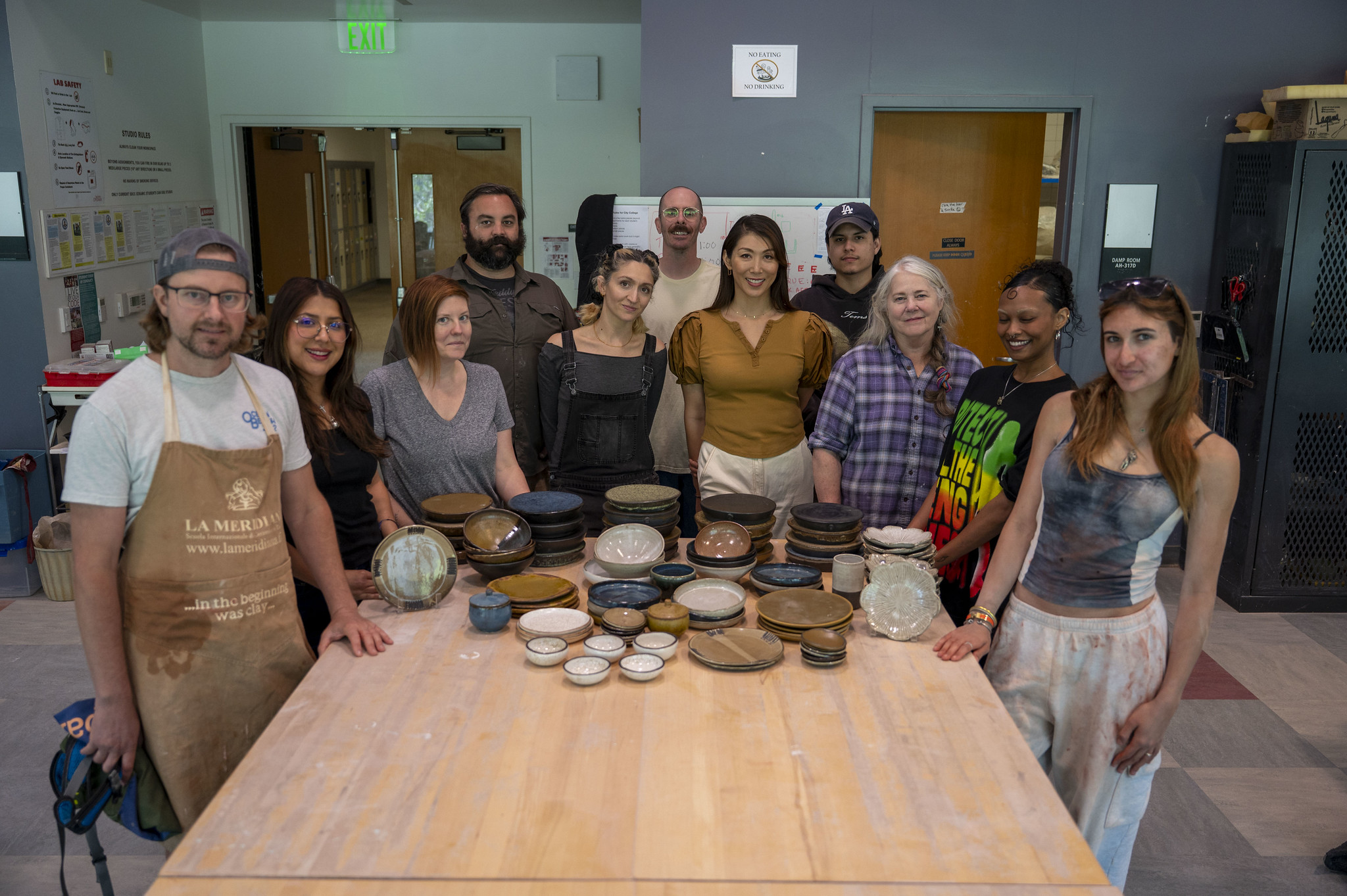 Ceramics students