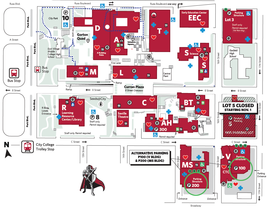San Diego City College Campus Map