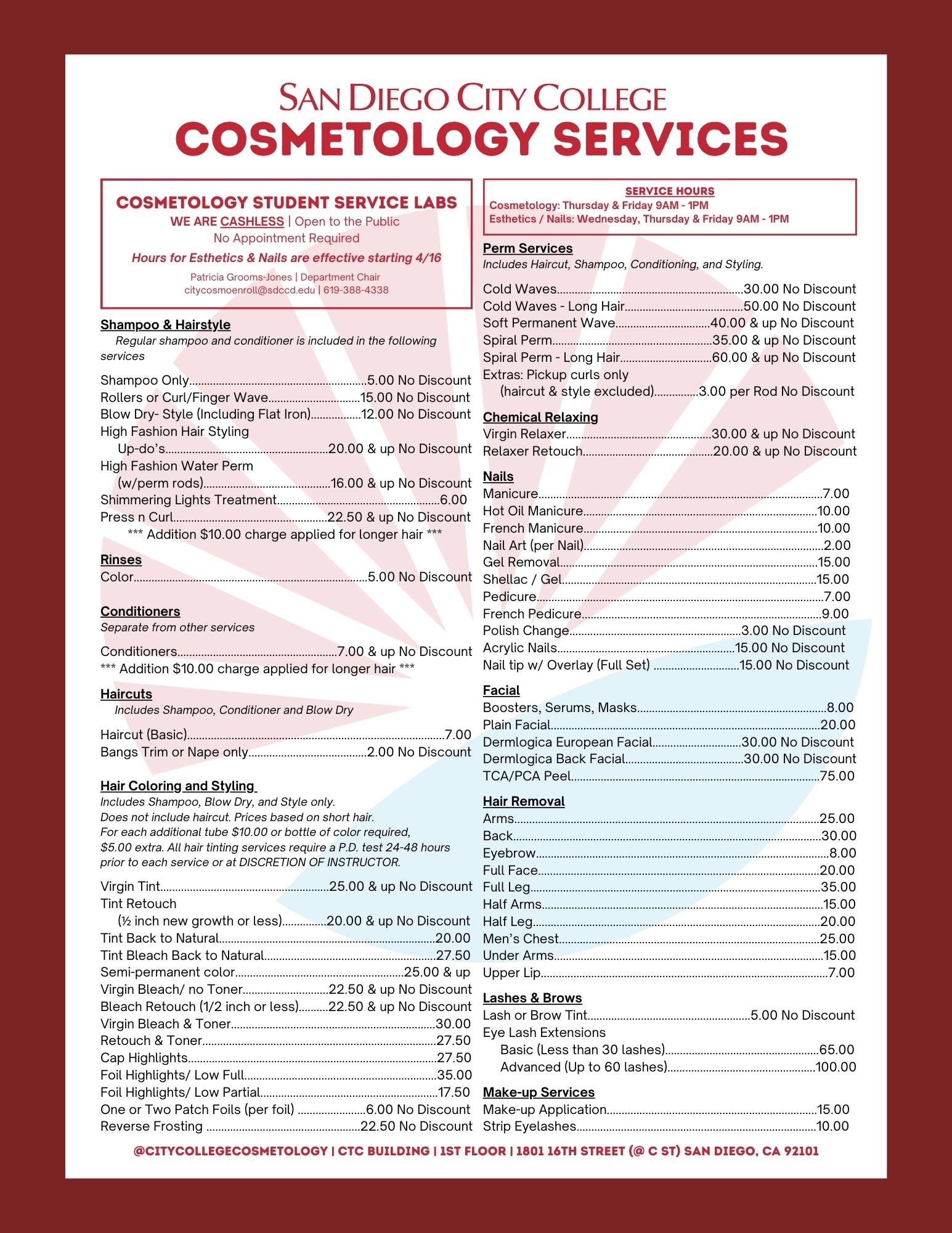Salon & Space Services Pricing Guide Image