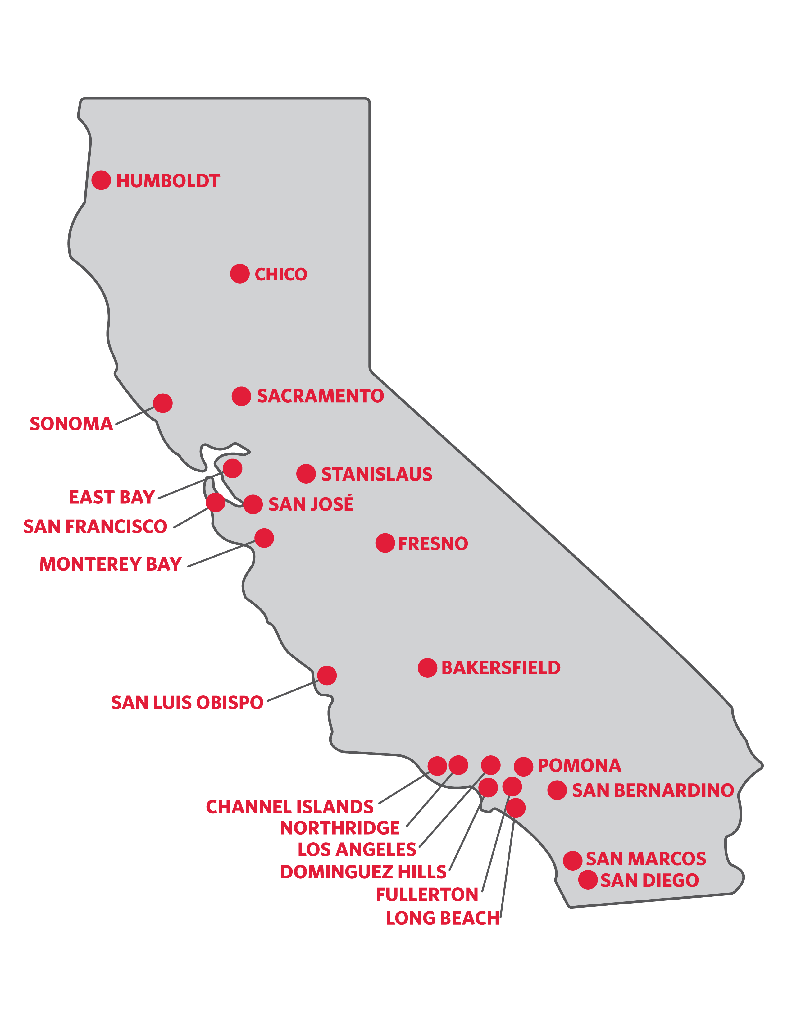 CSU Campus Map CSU Campus Map with 22 campuses