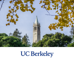 UC Berkeley Campanile clock tower viewed through trees