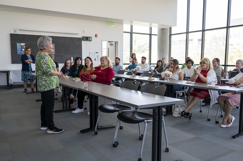 classroom presentation in front of staff