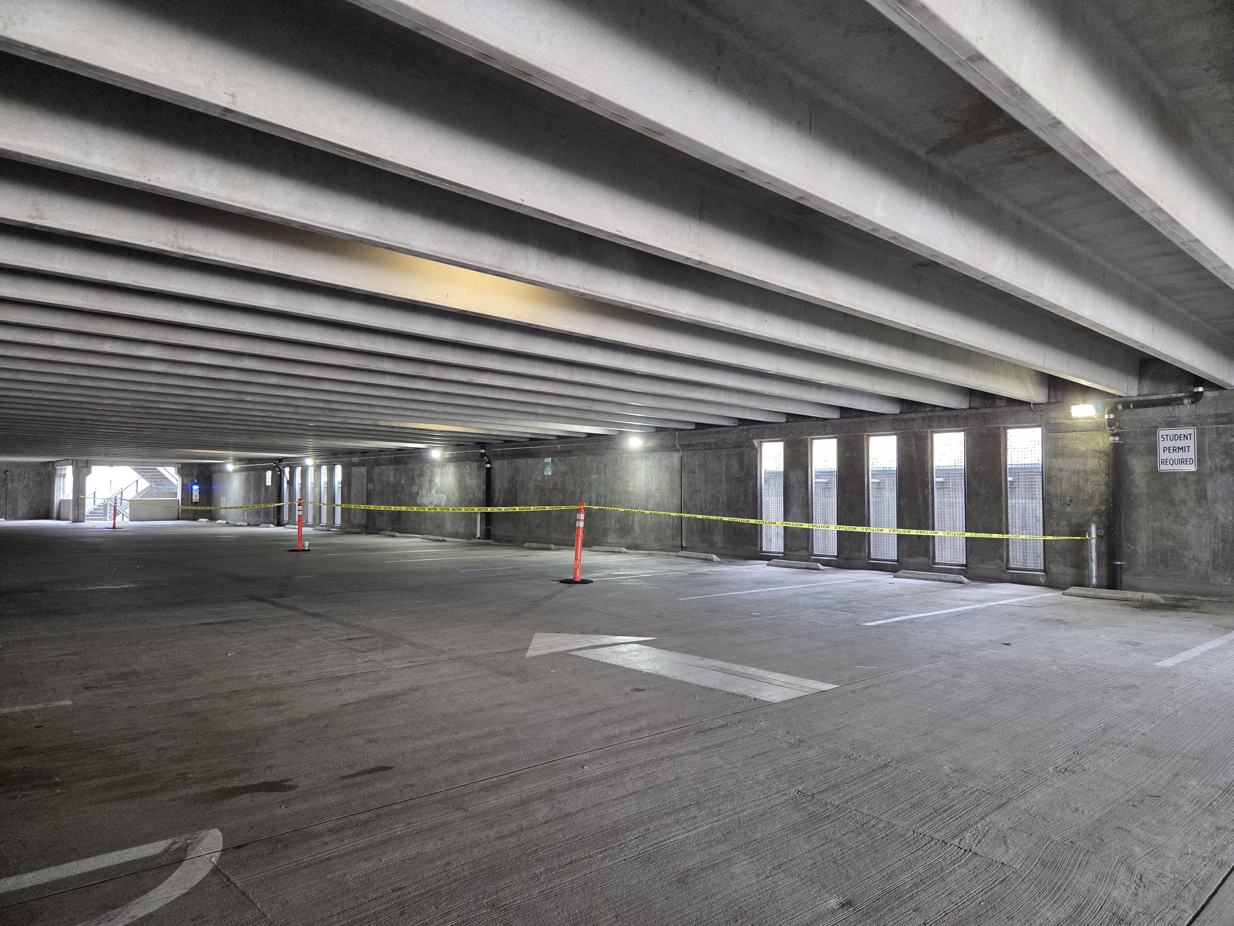 garage with interior lights installed