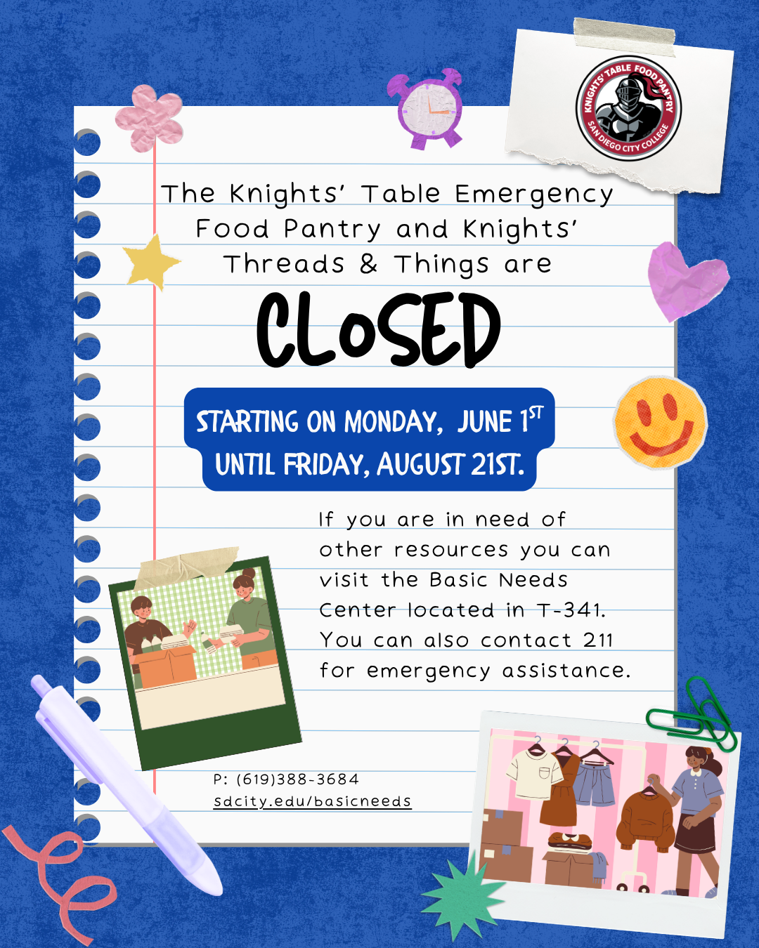 summer hours pantry