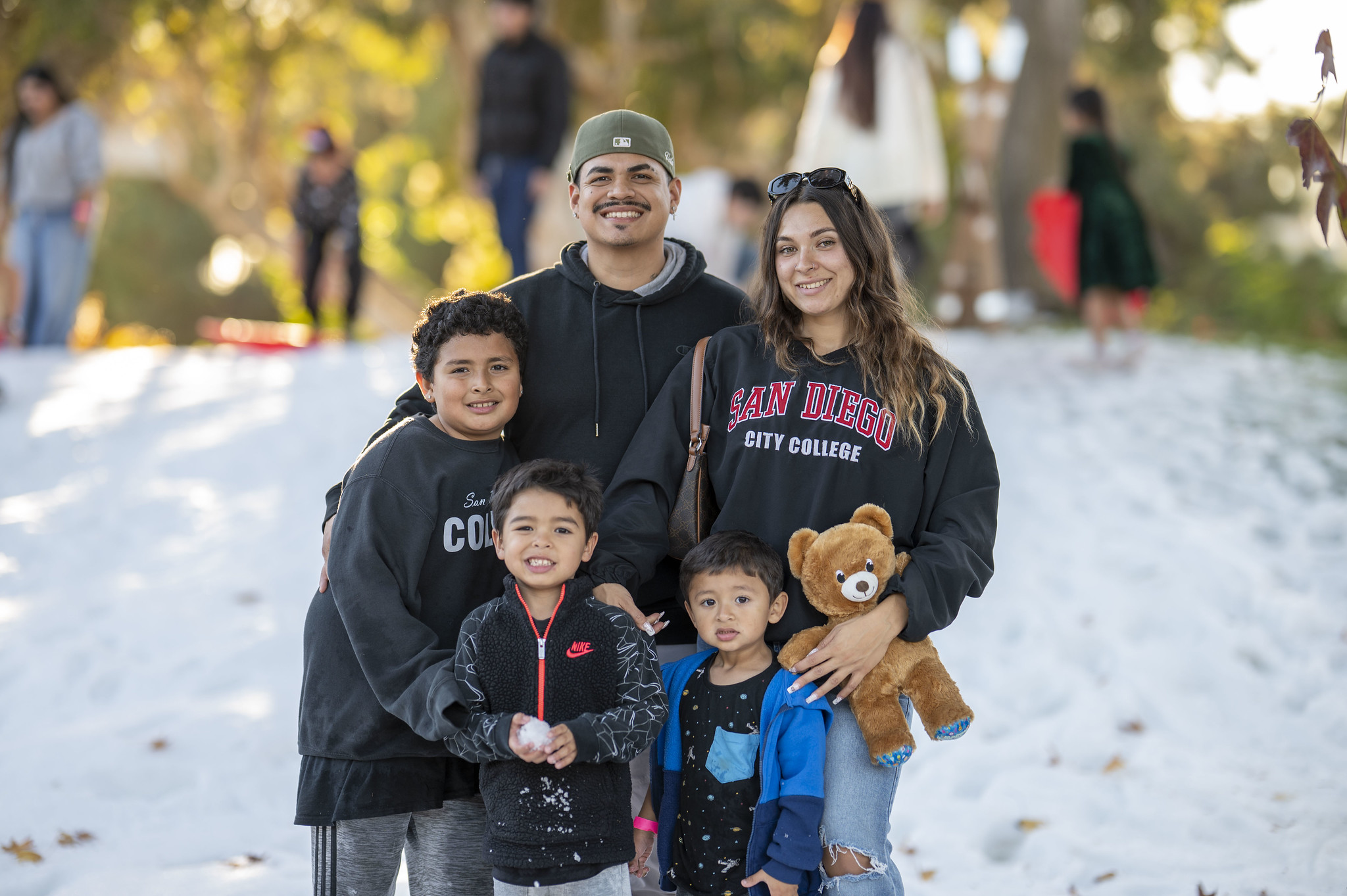 family at a City College event